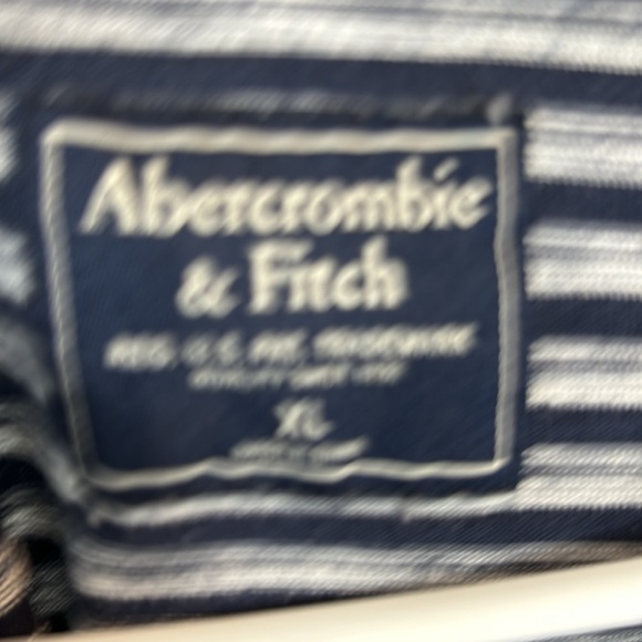 Abercrombie & Fitch striped golf polo shirt men size XL - Picture 5 of 6